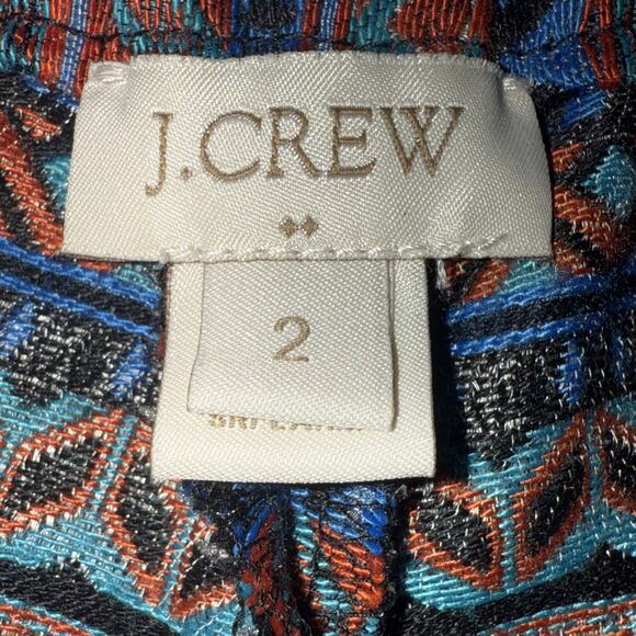 Women's J. Crew Boardwalk Jacquard boho print shorts style C4894 size 2 - Picture 4 of 5
